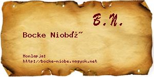 Bocke Niobé névjegykártya